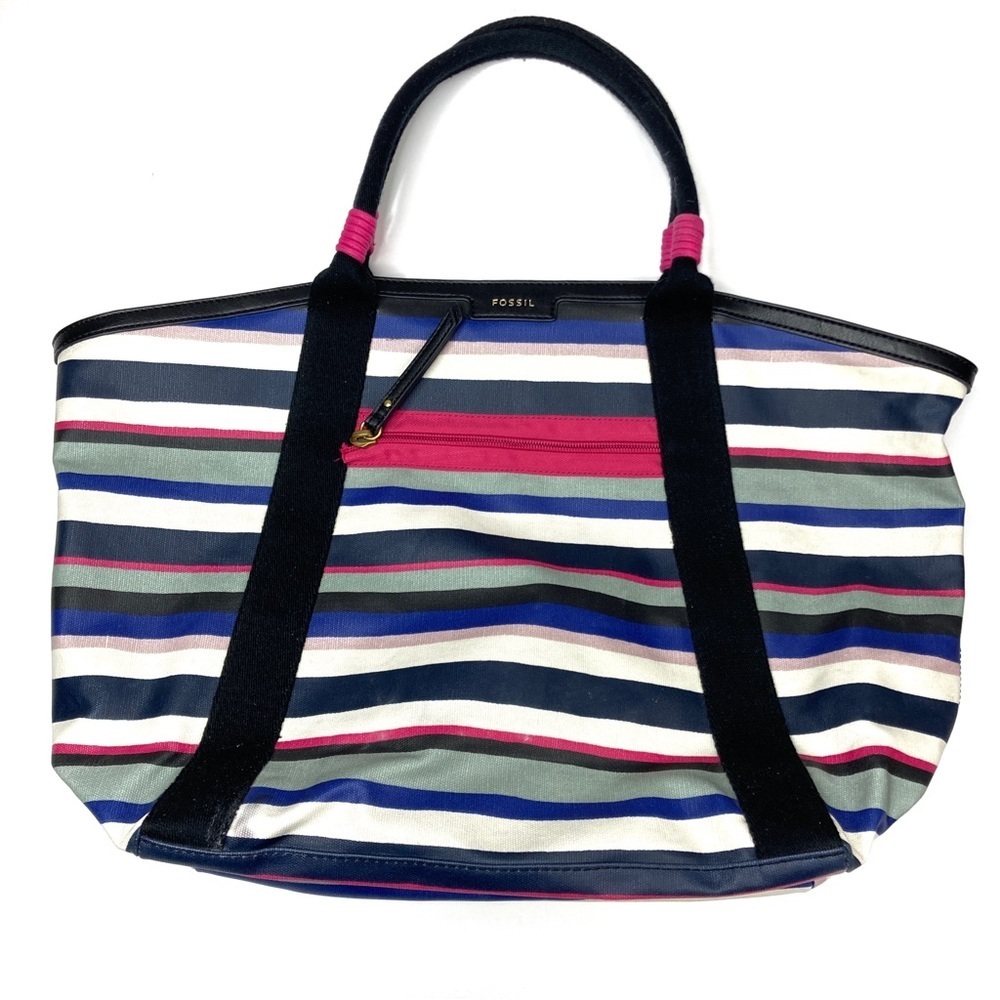 Fossil | Eliza Multi Color Stripe Tote Beach Bag - image 1